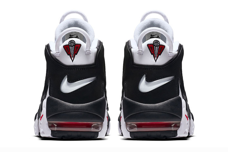 Nike Air More Uptempo Black White Red Shoes